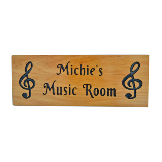 Macrocarpa 'Michie's Music Room' sign